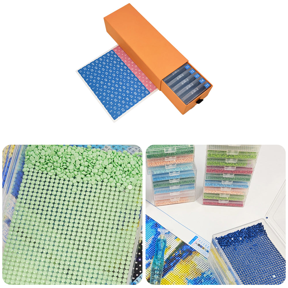 15Pcs/Set Diamond Painting Trays with Lids for Diamond Art (1)