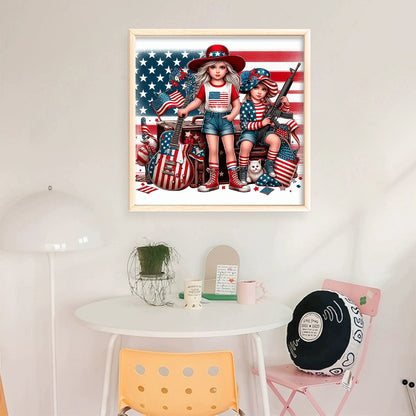 Girl - 11CT Stamped Cross Stitch 40*40CM