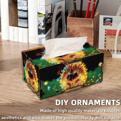Diamond Painting Tissue Box Kits Rhinestone Craft Kit (Glowing Hedgehog)