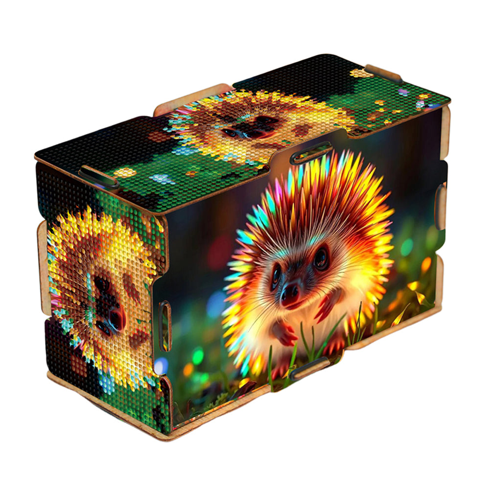 Diamond Painting Tissue Box Kits Rhinestone Craft Kit (Glowing Hedgehog)