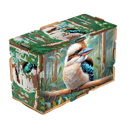 Diamond Painting Tissue Box Kits Rhinestone Craft Kit (Blue Hummingbird)