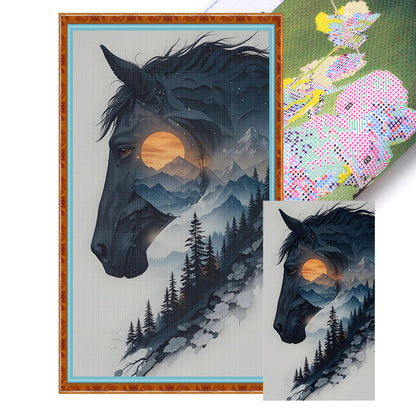 Horse - 11CT Stamped Cross Stitch 40*70CM
