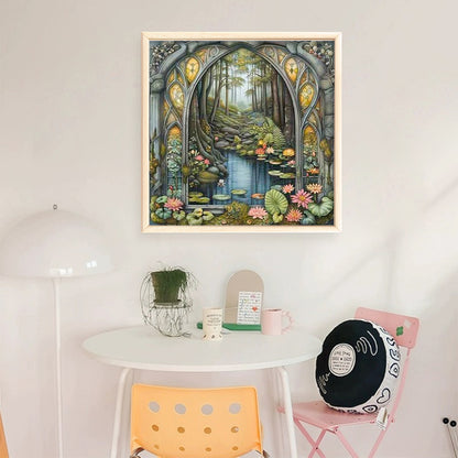 Seasonal Scenery - 14CT Stamped Cross Stitch 50*50CM