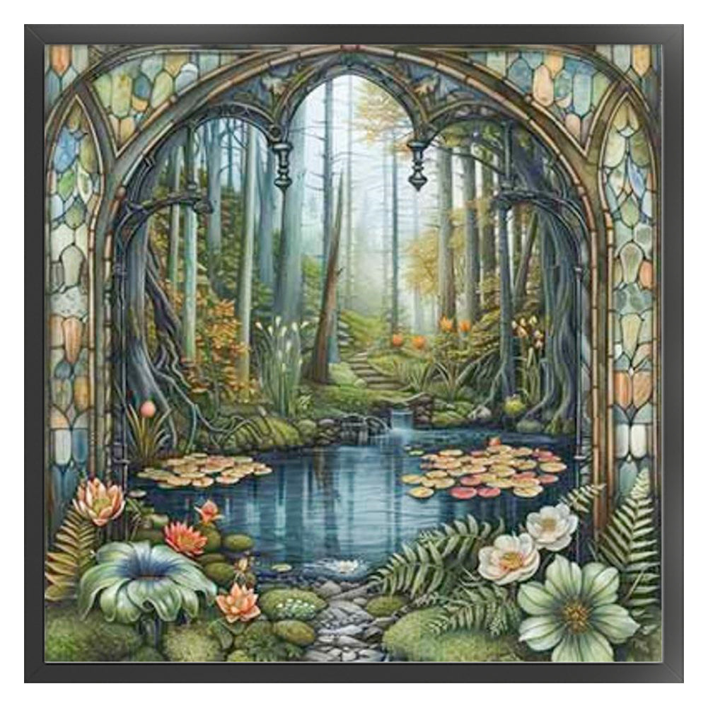 Seasonal Scenery - 14CT Stamped Cross Stitch 50*50CM