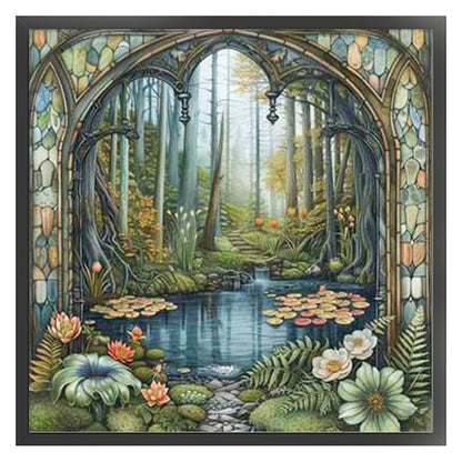 Seasonal Scenery - 14CT Stamped Cross Stitch 50*50CM