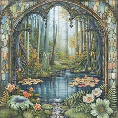 Seasonal Scenery - 14CT Stamped Cross Stitch 50*50CM