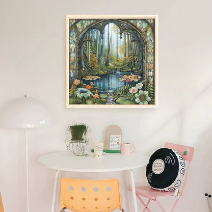 Seasonal Scenery - 14CT Stamped Cross Stitch 50*50CM