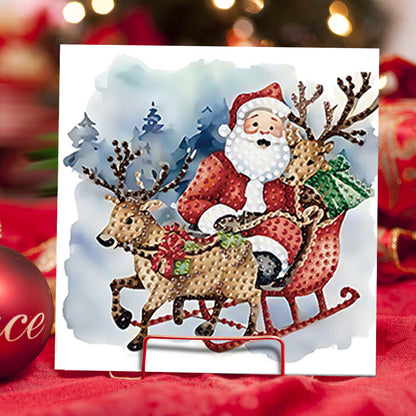 6PCS DIY Diamond Art Greeting Cards Santa Claus Congratulations Cards & Gifts Christmas