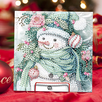 6PCS DIY Diamond Art Greeting Cards Winter Christmas Congratulations Cards Gifts