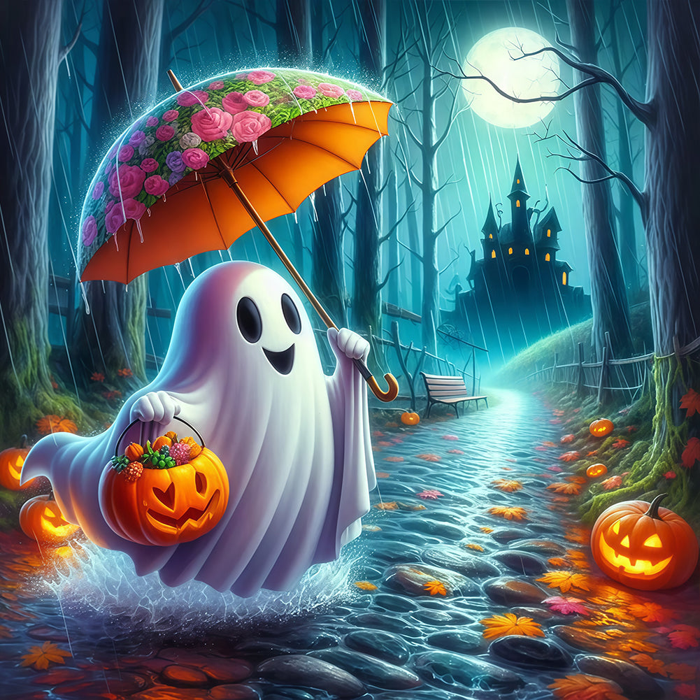 Halloween Ghost - Full Round Drill Diamond Painting 40*40CM