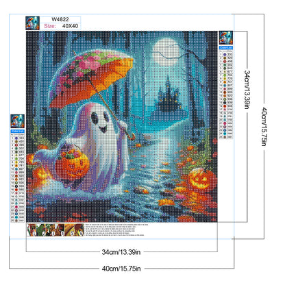 Halloween Ghost - Full Round Drill Diamond Painting 40*40CM