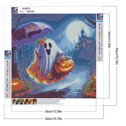 Halloween Ghost - Full Round Drill Diamond Painting 40*40CM