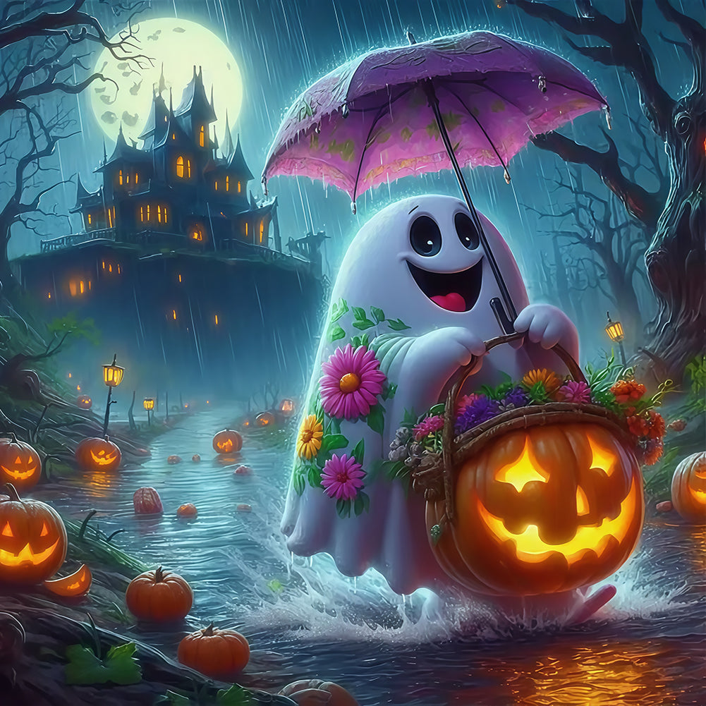 Halloween Ghost - Full Round Drill Diamond Painting 40*40CM