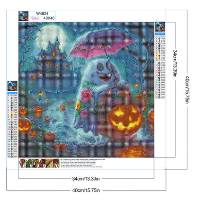 Halloween Ghost - Full Round Drill Diamond Painting 40*40CM