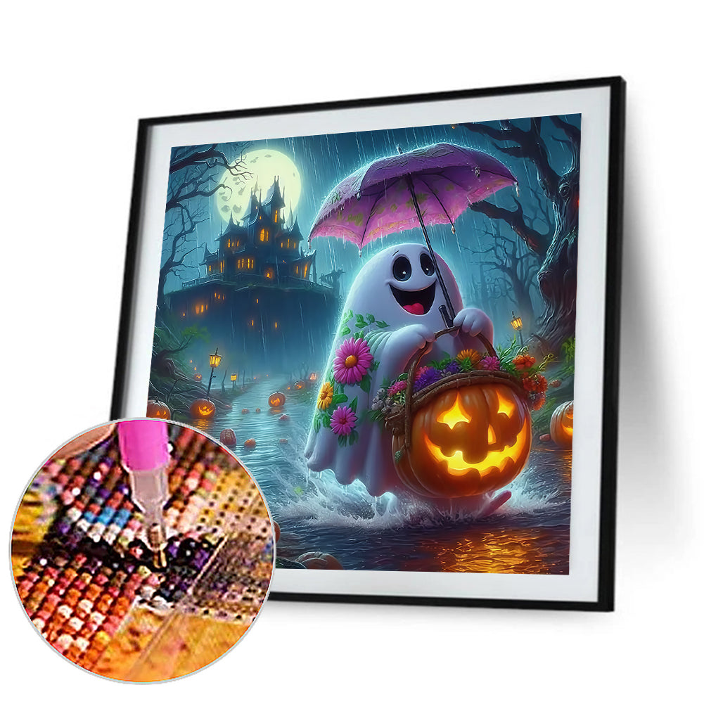 Halloween Ghost - Full Round Drill Diamond Painting 40*40CM