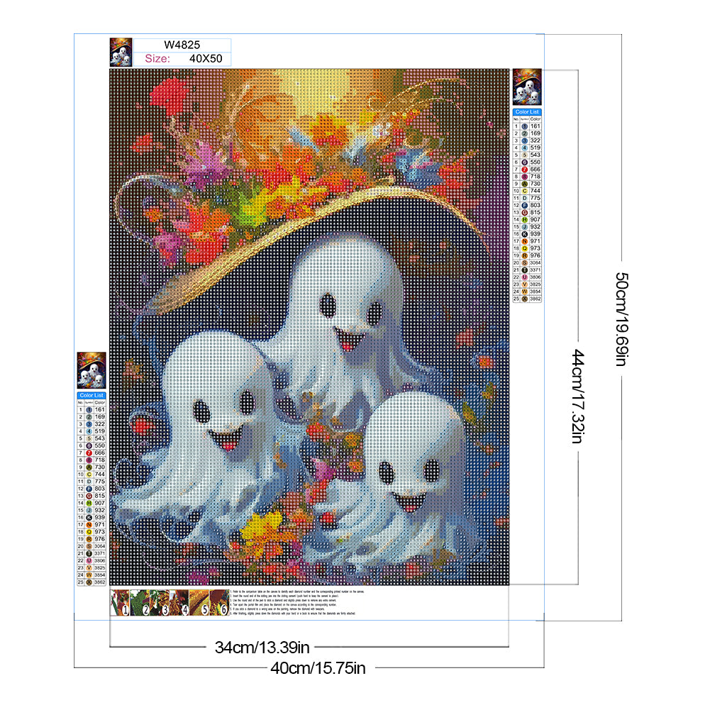 Halloween Ghost - Full Round Drill Diamond Painting 40*50CM