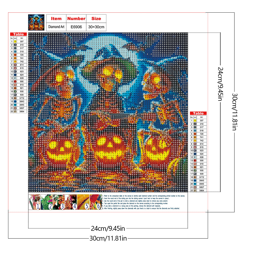 Halloween Skeleton - Full Round Drill Diamond Painting 40*40CM