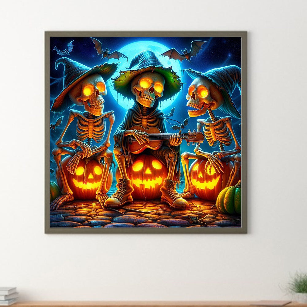 Halloween Skeleton - Full Round Drill Diamond Painting 40*40CM
