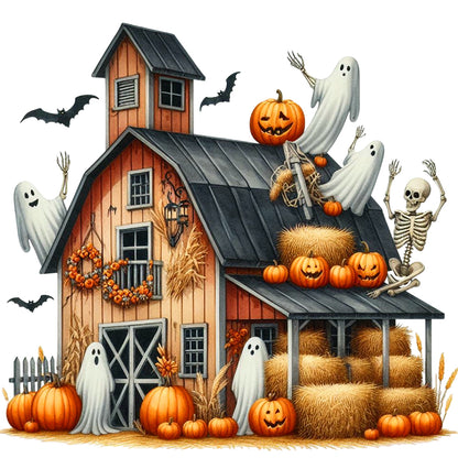 Halloween Hut - Full Round Drill Diamond Painting 40*40CM