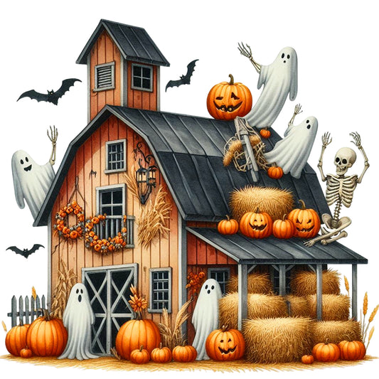 Halloween Hut - Full Round Drill Diamond Painting 40*40CM