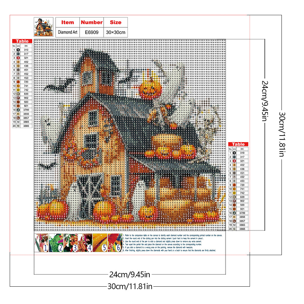 Halloween Hut - Full Round Drill Diamond Painting 40*40CM