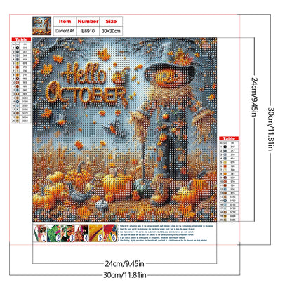 Halloween Scarecrow - Full Round Drill Diamond Painting 40*40CM