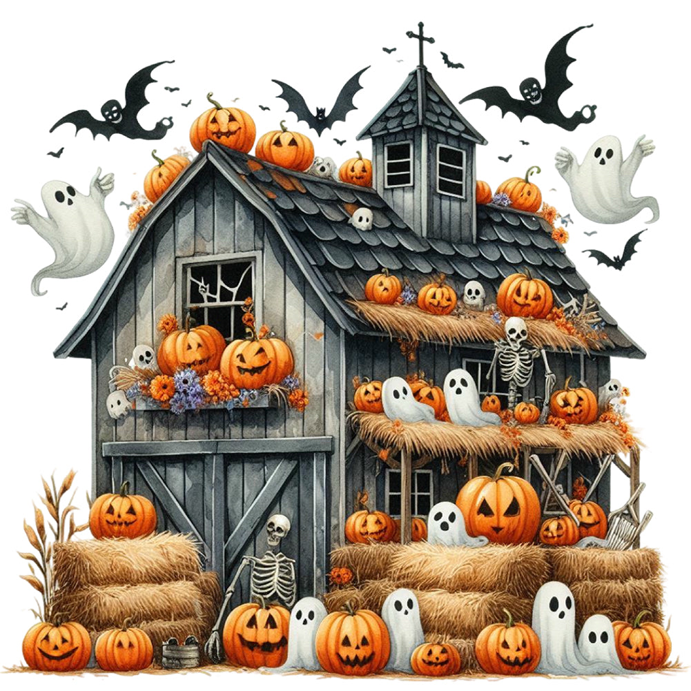 Halloween House - Full Round Drill Diamond Painting 40*40CM