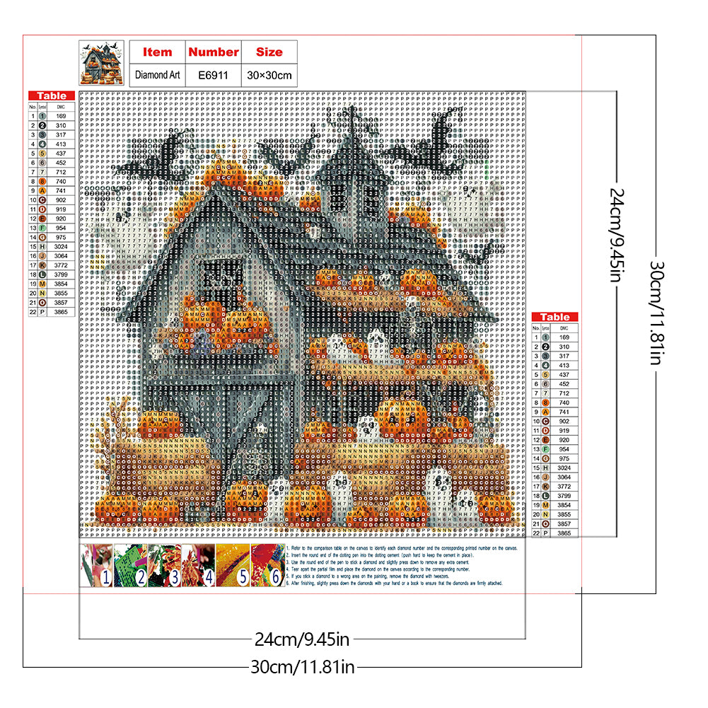 Halloween House - Full Round Drill Diamond Painting 40*40CM