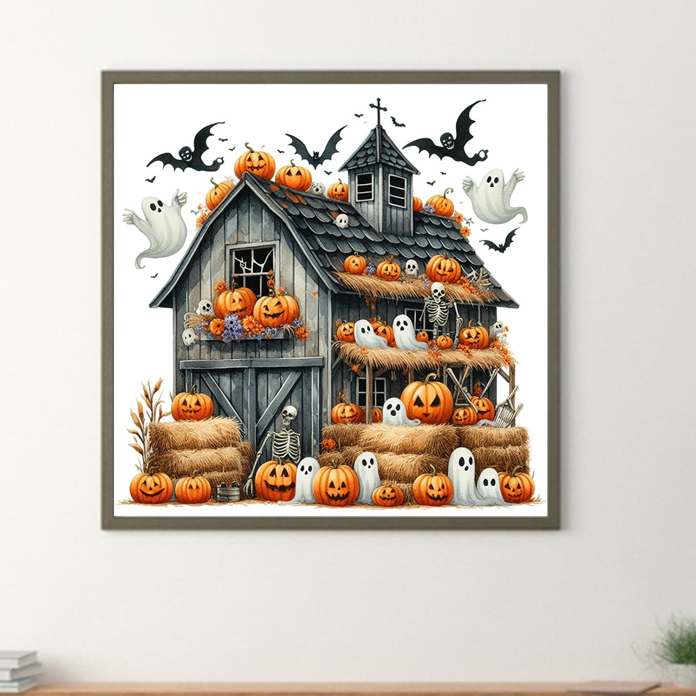 Halloween House - Full Round Drill Diamond Painting 40*40CM