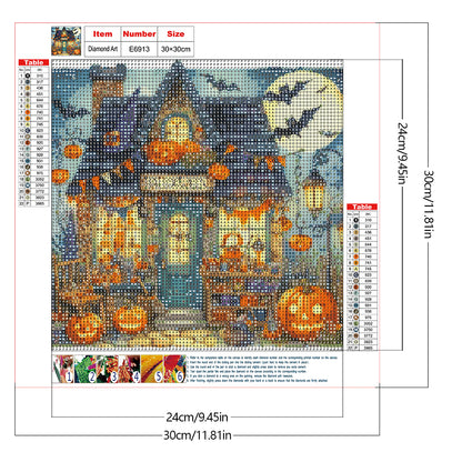 Halloween Hut - Full Round Drill Diamond Painting 40*40CM