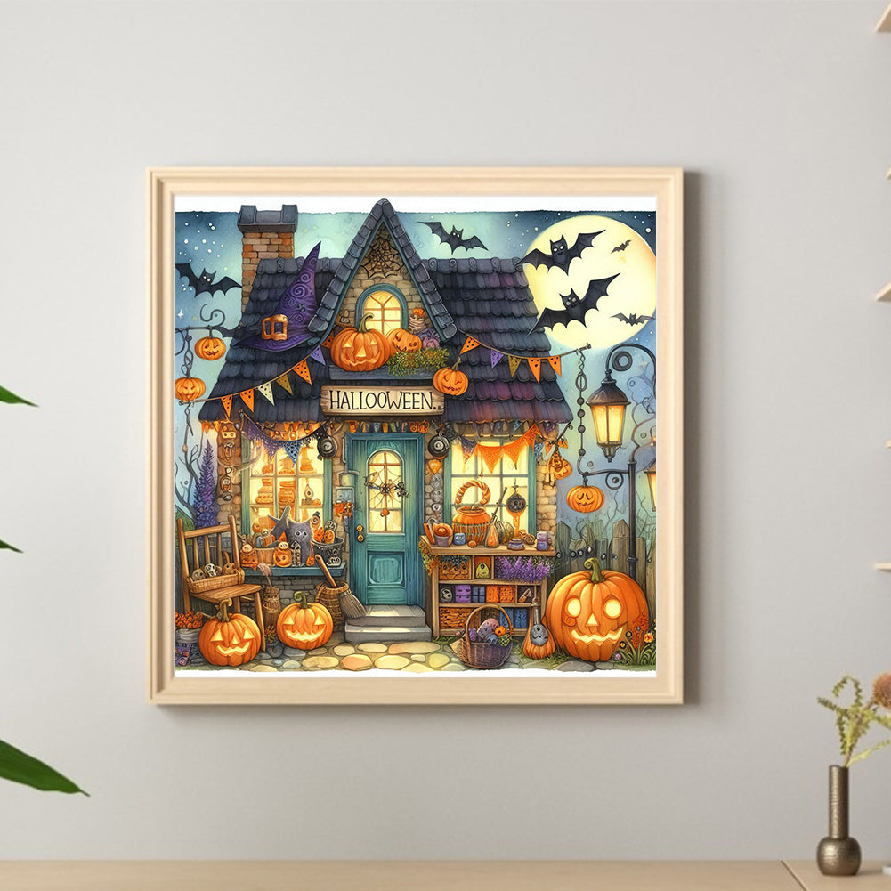 Halloween Hut - Full Round Drill Diamond Painting 40*40CM