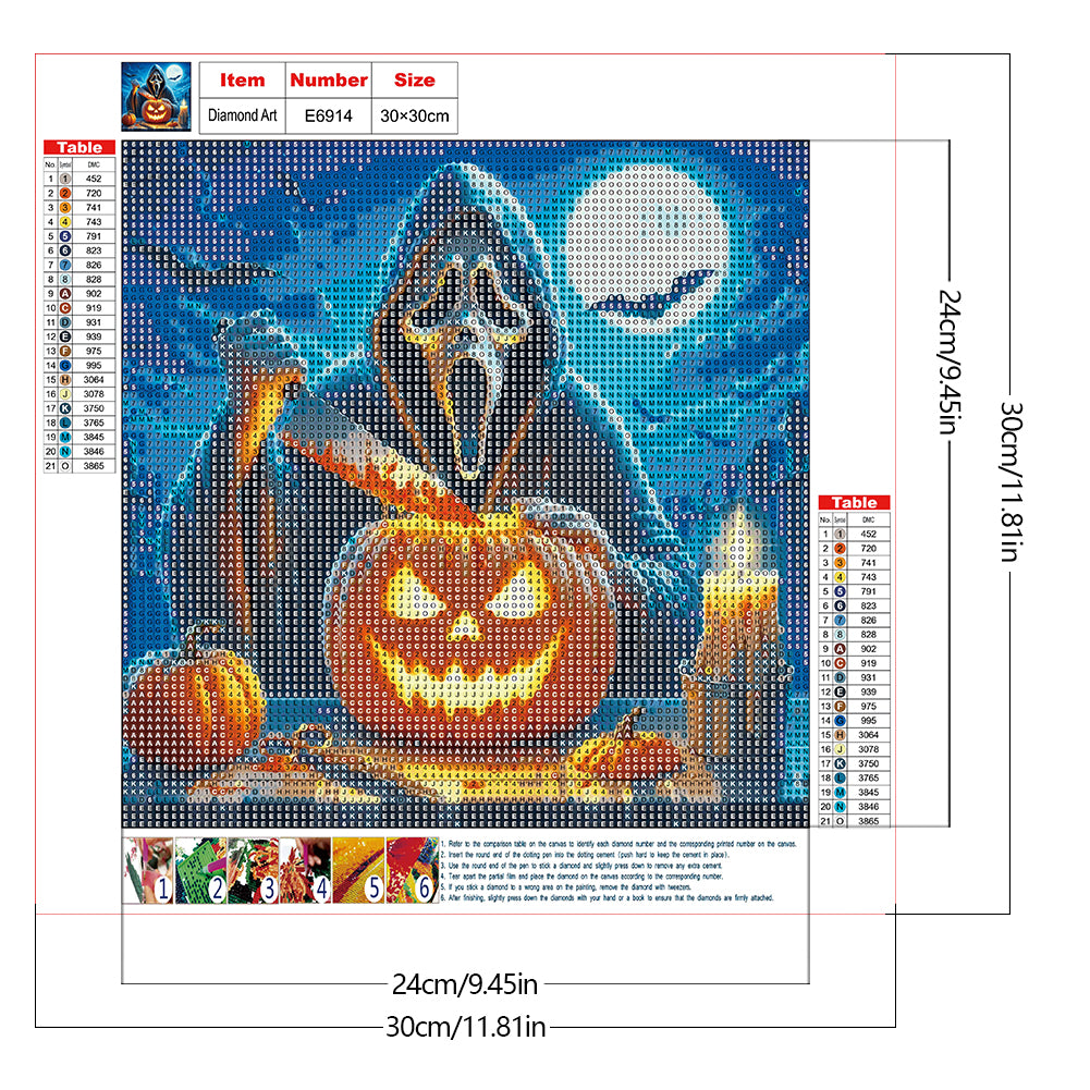 Halloween Puppet - Full Round Drill Diamond Painting 40*40CM