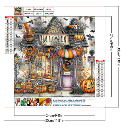 Halloween House - Full Round Drill Diamond Painting 40*40CM