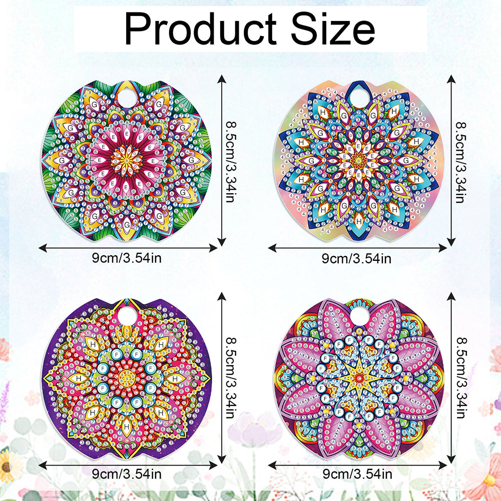 8pcs Mandala DIY Diamond Art Cup Lid Accessories Bling Tumbler Lid Plate