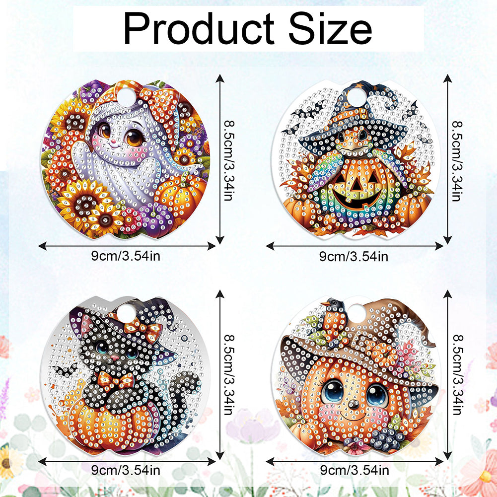 8pcs Christmas Halloween DIY Diamond Art Cup Lid Accessories Tumbler Lid Plate