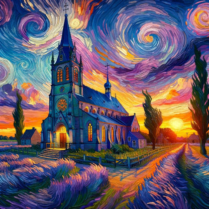 Starry Sky Scenery - Full Round Drill Diamond Painting 40*40CM