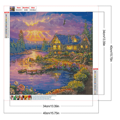 Rural Scenery - Full Round Drill Diamond Painting 40*40CM