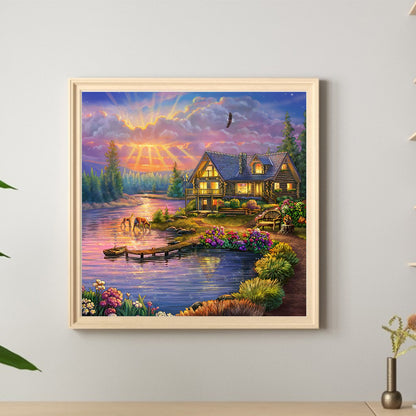 Rural Scenery - Full Round Drill Diamond Painting 40*40CM