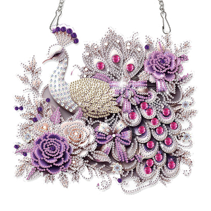 2D Flat DIY Peacock Diamond Art Pendant Diamond Painting Set Home Decoration