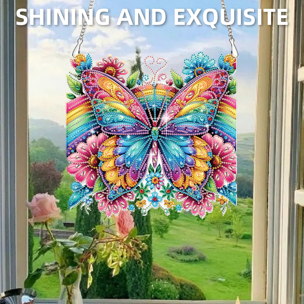 2D Flat DIY Butterfly Diamond Art Pendant Diamond Painting Set Home Decoration