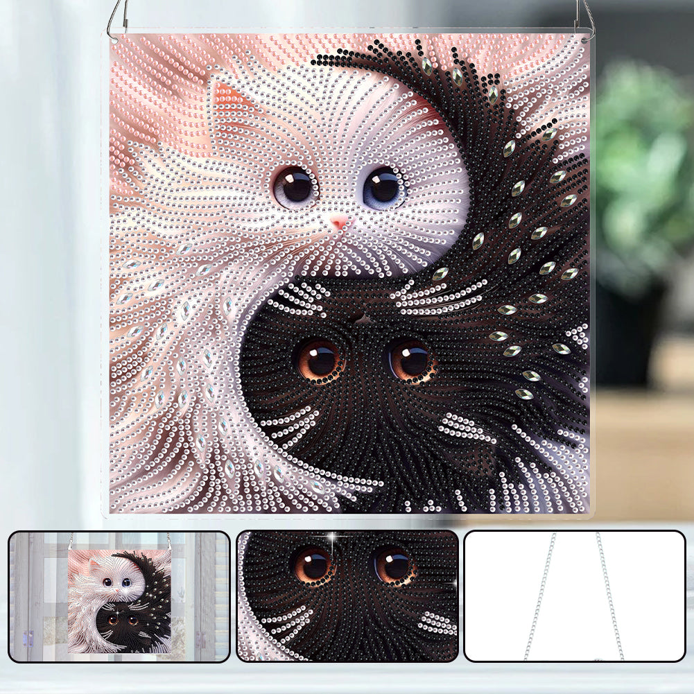 2D Flat DIY Cat Diamond Art Pendant Diamond Painting Set Home Decoration Crafts