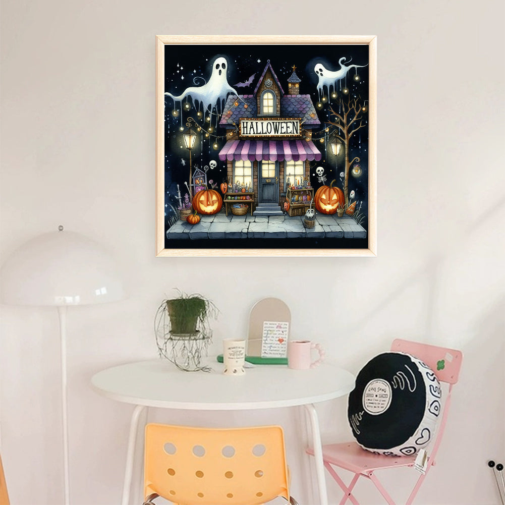 Halloween Shop - 11CT Stamped Cross Stitch 40*40CM