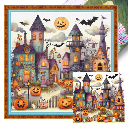 Halloween Town - 11CT Stamped Cross Stitch 40*40CM