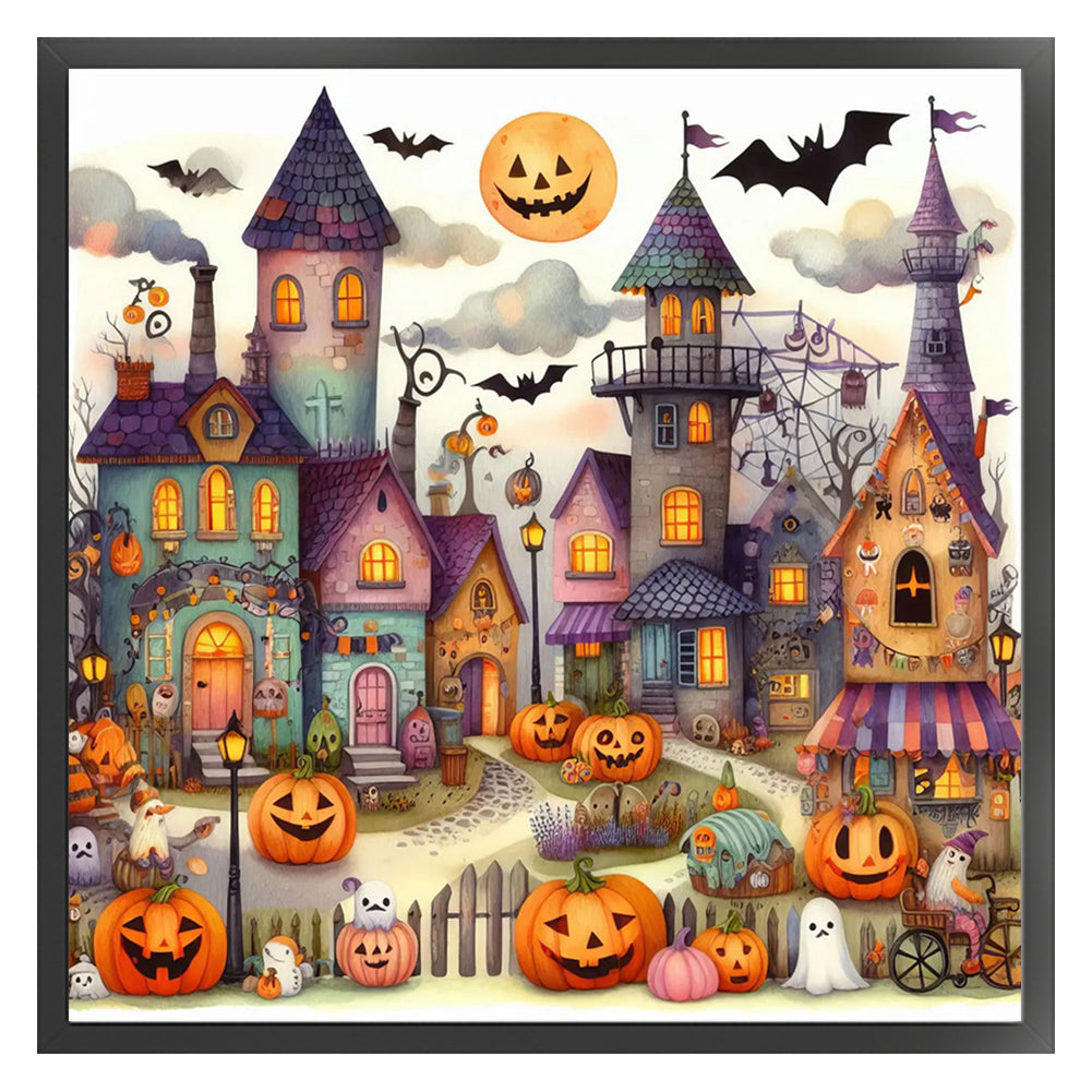Halloween Town - 11CT Stamped Cross Stitch 40*40CM