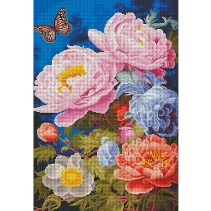 Peony - 11CT Stamped Cross Stitch 50*70CM (Mona Lisa Brand)
