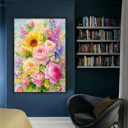 Floral Blossoms - 11CT Stamped Cross Stitch 55*75CM (Mona Lisa Brand)