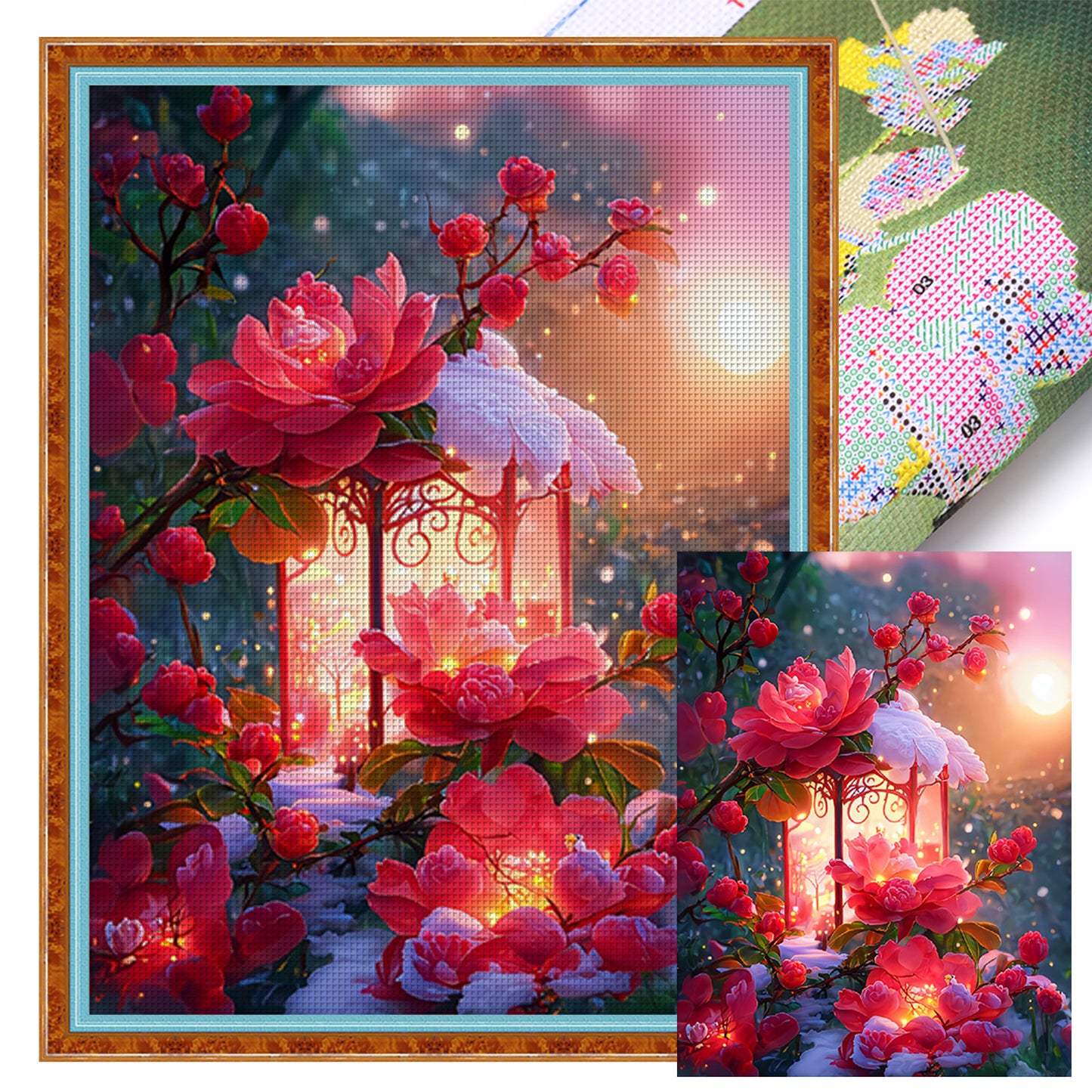 Camellia - 11CT Stamped Cross Stitch 50*68CM (Mona Lisa Brand)