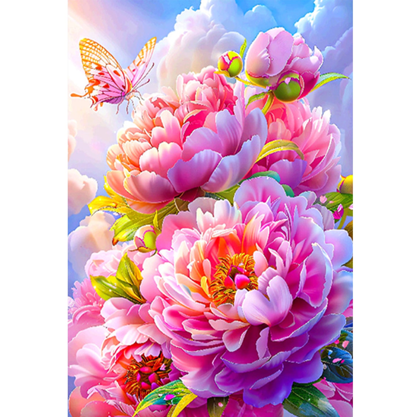 Peony - 11CT Stamped Cross Stitch 50*70CM (Mona Lisa Brand)
