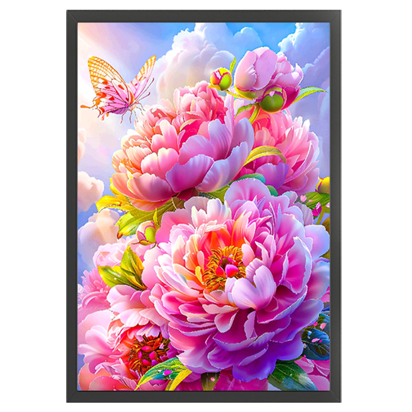 Peony - 11CT Stamped Cross Stitch 50*70CM (Mona Lisa Brand)