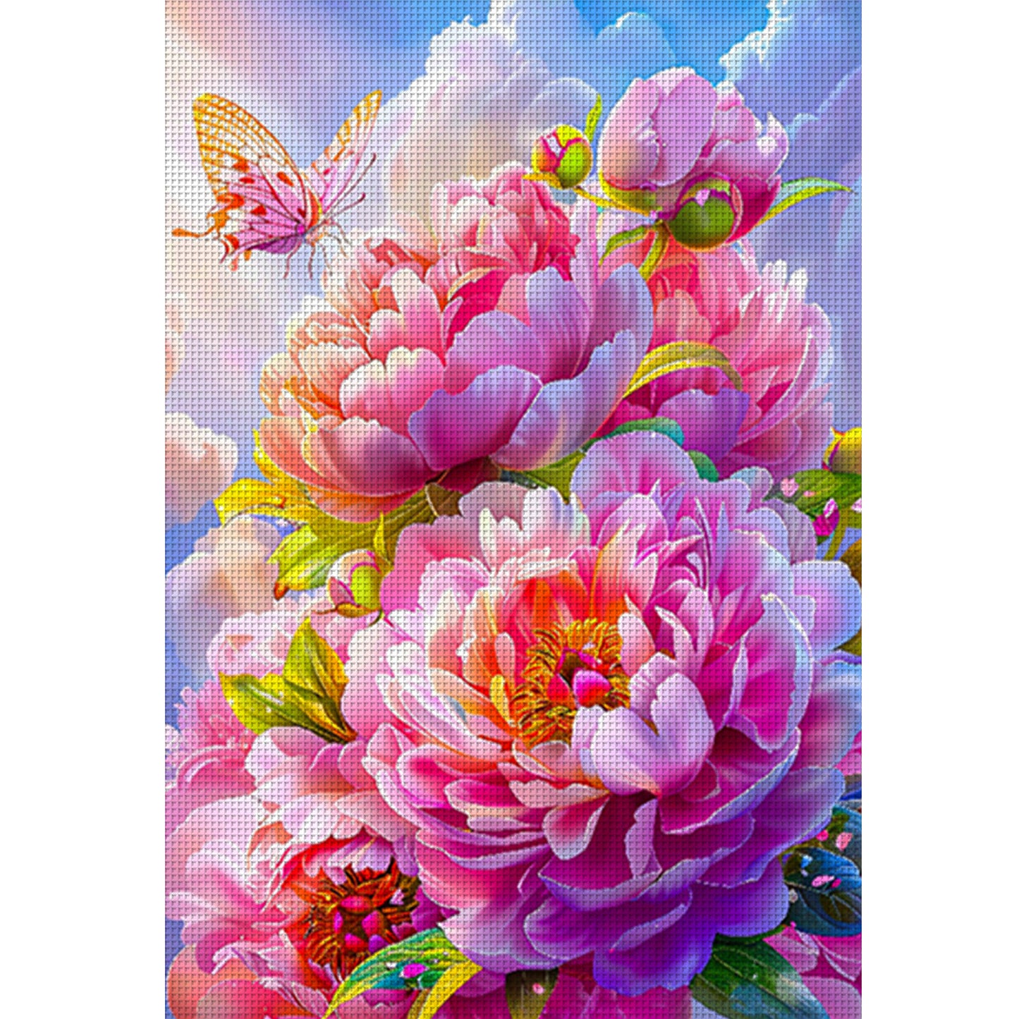 Peony - 11CT Stamped Cross Stitch 50*70CM (Mona Lisa Brand)